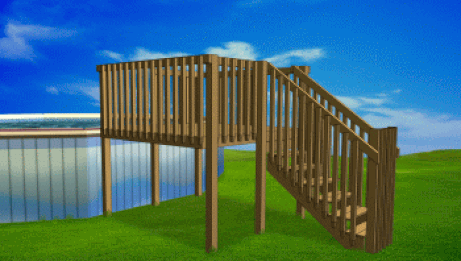 Connect a Deck with Staircase