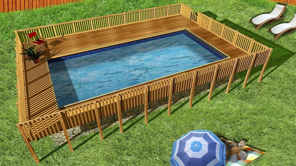 hercules, ultimate radiance insulated rectangle pool with deck