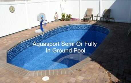 in ground oval / grecian aquasport pool