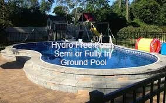 semi in ground freeform pool, radiant type free form in ground pool